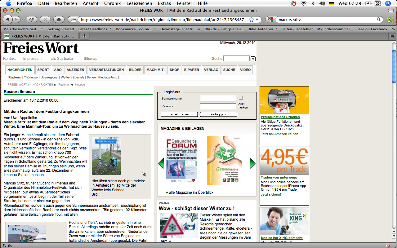 Freies Wort article 18/12/10