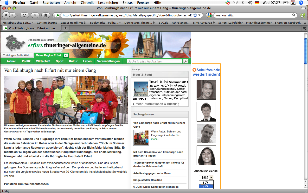 Thueringer Allgemeine article 27/12/10